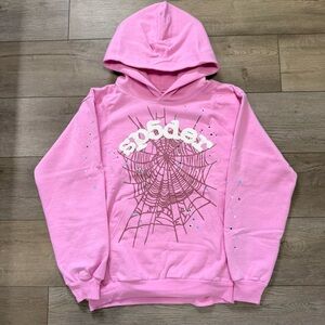 Pink Graphic Hoodie Sweater